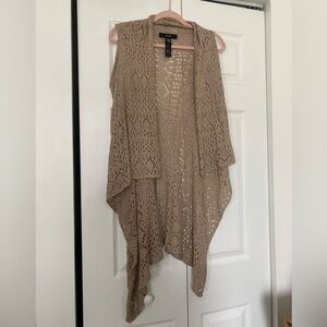 Forever 21 Beige Open Knit Cardigan